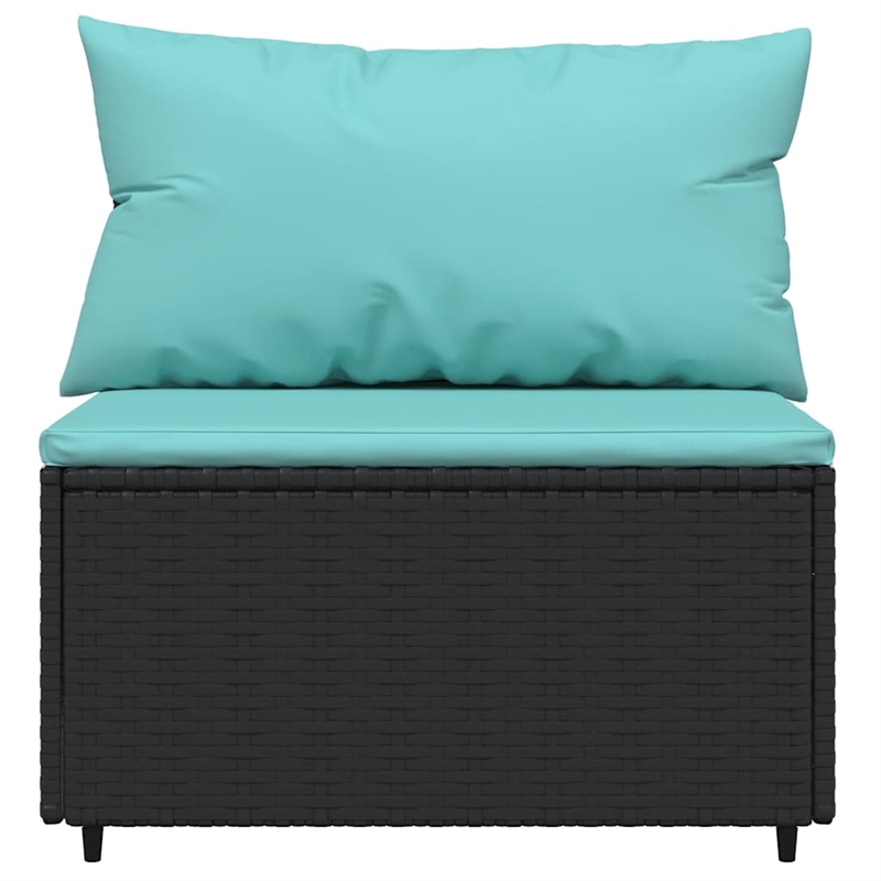 Afuera Living Rattan Powder-Coated Steel & Glass Patio Lounge Set in Black