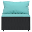 Afuera Living Rattan Powder-Coated Steel & Glass Patio Lounge Set in Black