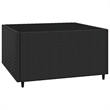 Afuera Living Rattan Powder-Coated Steel & Glass Patio Lounge Set in Black