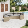 Afuera Living PE Rattan Large Patio Sofa in Beige With Steel Frame
