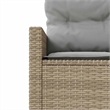 Afuera Living PE Rattan Large Patio Sofa in Beige With Steel Frame