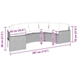 Afuera Living PE Rattan Large Patio Sofa in Beige With Steel Frame