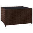 Afuera Living Poly Rattan Compact Adjustable Feet Patio Lounge Set in Brown