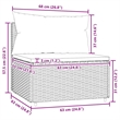 Afuera Living PE Rattan Medium Adjustable Feet Patio Middle Sofa in Brown