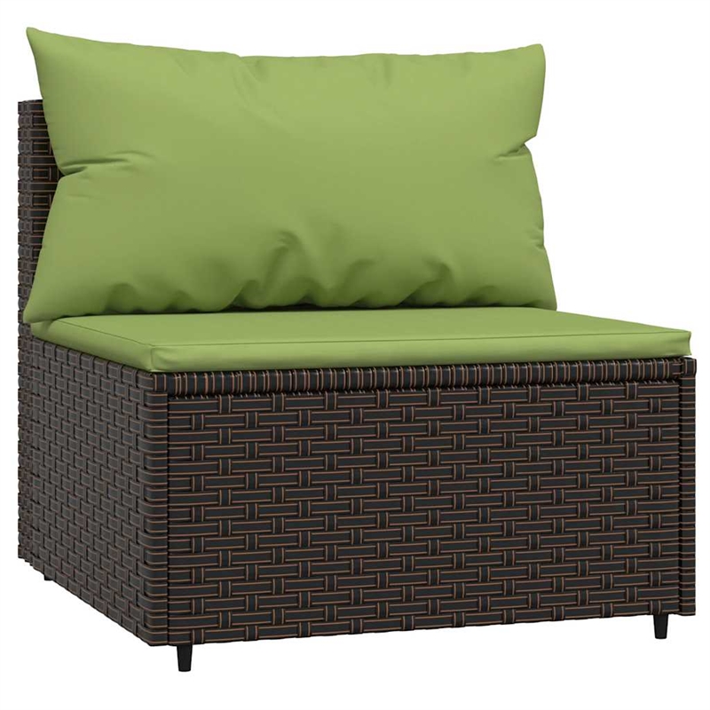 Afuera Living Contemporary Synthetic Poly Rattan Patio Lounge Set in Brown