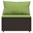 Afuera Living Contemporary Synthetic Poly Rattan Patio Lounge Set in Brown