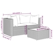 Afuera Living Contemporary Synthetic Poly Rattan Patio Lounge Set in Gray