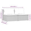 Afuera Living Contemporary Synthetic Poly Rattan Patio Middle Sofa in Gray