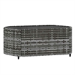 Afuera Living Contemporary Synthetic Poly Rattan Patio Lounge Set in Gray