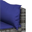 Afuera Living Contemporary Synthetic Poly Rattan Patio Lounge Set in Gray