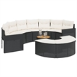 Afuera Living PE Rattan Large Patio Sofa Set in Black With Removable Covers
