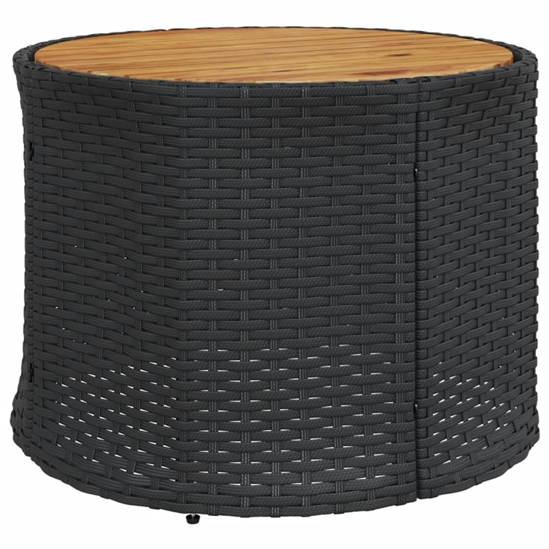 Afuera Living PE Rattan Large Patio Sofa Set in Black With Removable Covers