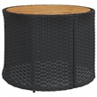 Afuera Living PE Rattan Large Patio Sofa Set in Black With Removable Covers