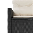 Afuera Living PE Rattan Large Patio Sofa Set in Black With Removable Covers