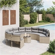 Afuera Living PE Rattan Large Patio Sofa With Removable Covers in Beige