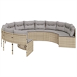 Afuera Living PE Rattan Large Patio Sofa With Removable Covers in Beige