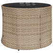 Afuera Living PE Rattan Large Patio Sofa With Removable Covers in Beige