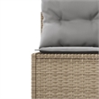 Afuera Living PE Rattan Large Patio Sofa With Removable Covers in Beige
