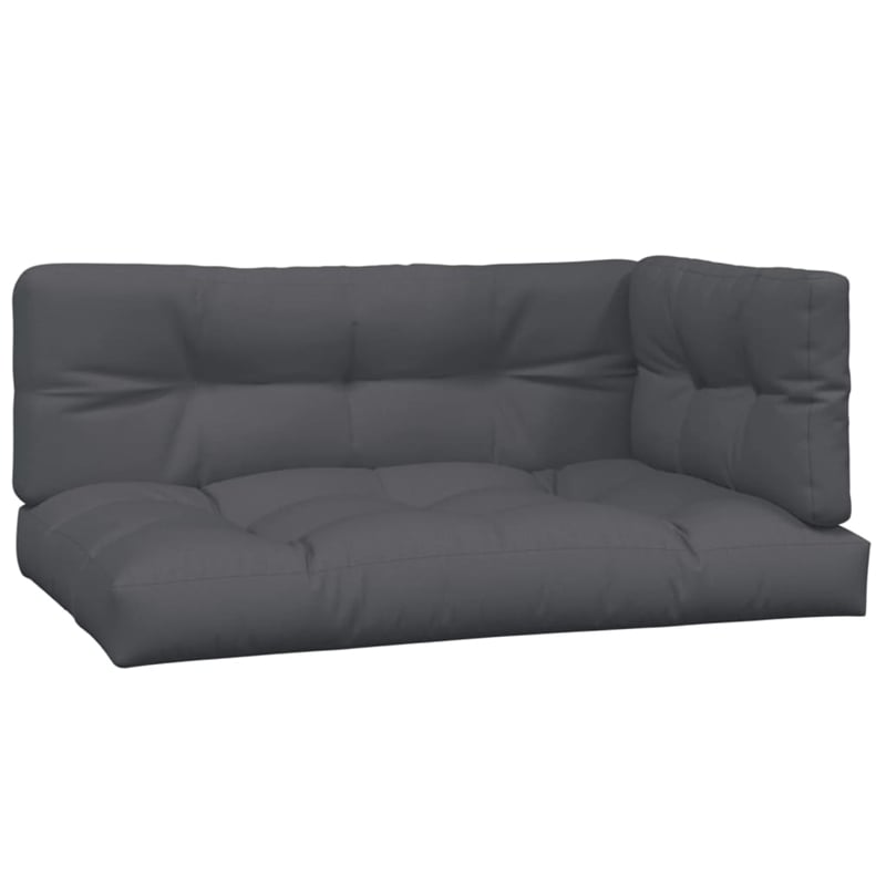 Afuera Living Wood Pallet Corner Sofa with Oil Finish & Anthracite Cushions