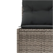 Afuera Living Contemporary Half-Round PE Rattan Large Patio Sofa in Gray