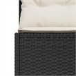 Afuera Living UV-Resistant Large Poly Rattan Garden Sofa in Black