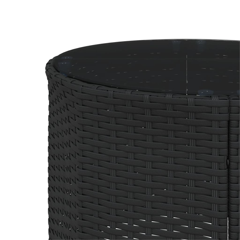 Afuera Living UV-Resistant Large Poly Rattan Garden Sofa in Black