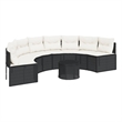 Afuera Living UV-Resistant Large Poly Rattan Garden Sofa in Black