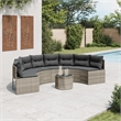 Afuera Living Contemporary Durable Poly Rattan Garden Sofa in Gray
