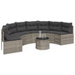 Afuera Living Contemporary Durable Poly Rattan Garden Sofa in Gray