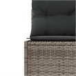 Afuera Living Contemporary Durable Poly Rattan Garden Sofa in Gray