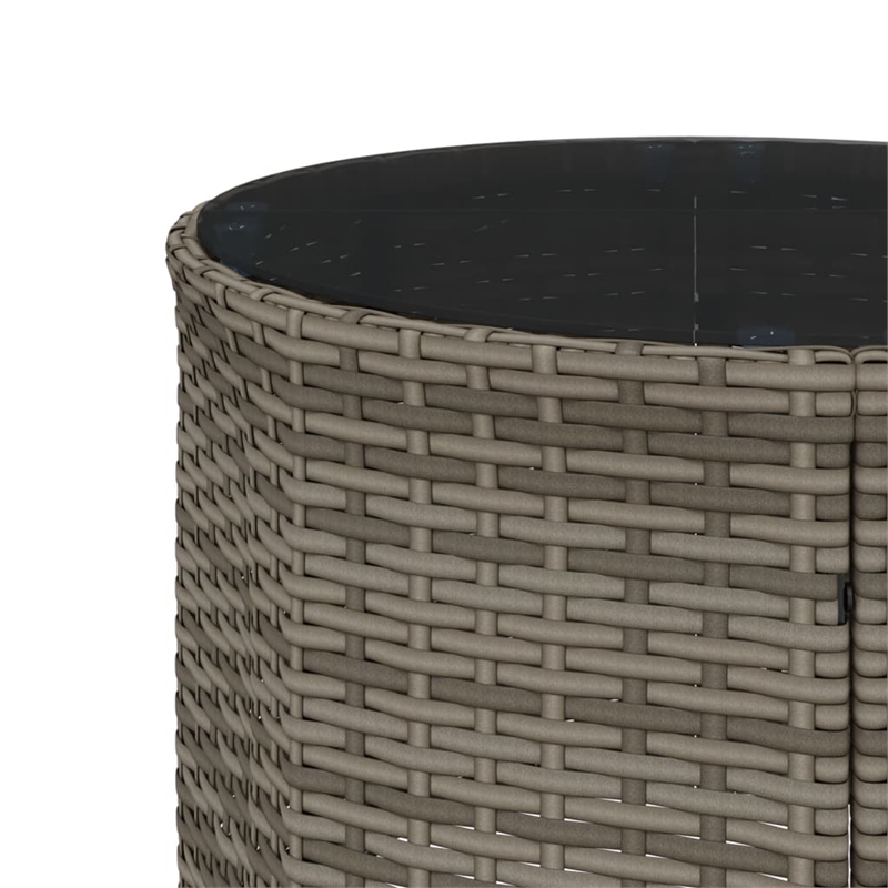 Afuera Living Contemporary Durable Poly Rattan Garden Sofa in Gray