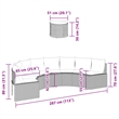 Afuera Living Contemporary Durable Poly Rattan Garden Sofa in Gray