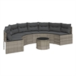 Afuera Living Contemporary Durable Poly Rattan Garden Sofa in Gray