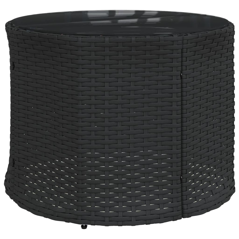 Afuera Living Poly Rattan Large Garden Sofa With Removable Covers in Black