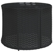 Afuera Living Poly Rattan Large Garden Sofa With Removable Covers in Black