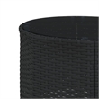Afuera Living Poly Rattan Large Garden Sofa With Removable Covers in Black