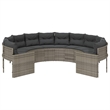 Afuera Living Contemporary Synthetic Poly Rattan Patio Sofa in Gray