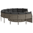 Afuera Living Contemporary Synthetic Poly Rattan Patio Sofa in Gray