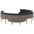 Afuera Living Contemporary Synthetic Poly Rattan Patio Sofa in Gray