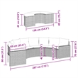 Afuera Living Contemporary Rattan Patio Sofa Set in Black & Cream