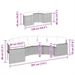 Afuera Living PE Rattan Large Patio Sofa Set in Gray With Removable Covers