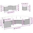 Afuera Living Contemporary Durable Rattan Garden Sofa Set in Gray