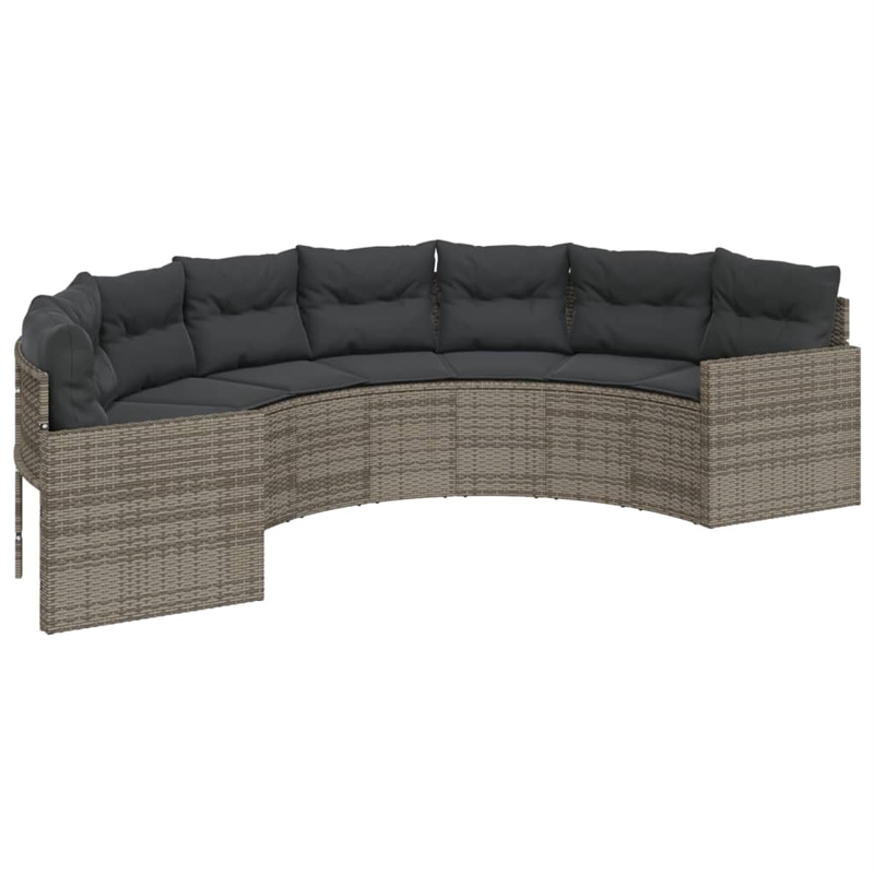 Afuera Living Contemporary Durable Rattan Garden Sofa Set in Gray