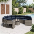Afuera Living UV-Resistant Large PE Rattan Patio Sofa in Gray