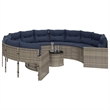 Afuera Living UV-Resistant Large PE Rattan Patio Sofa in Gray