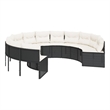 Afuera Living PE Rattan Large Patio Sofa With Steel Frame in Black