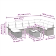 Afuera Living 9 Piece Beige Poly Rattan Garden Sofa Set With Cushions in Cream