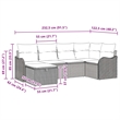 Afuera Living 6 Piece Black & Turquoise Poly Rattan Garden Sofa Set Manual