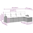 Afuera Living Gray Poly Rattan Sofa Set With Storage & Cushions in Navy