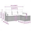 Afuera Living 4 Piece Black Poly Rattan Sofa Set With Cushions in Turquoise